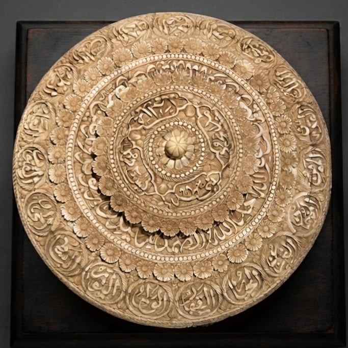 Islamic natural camel-bone box.